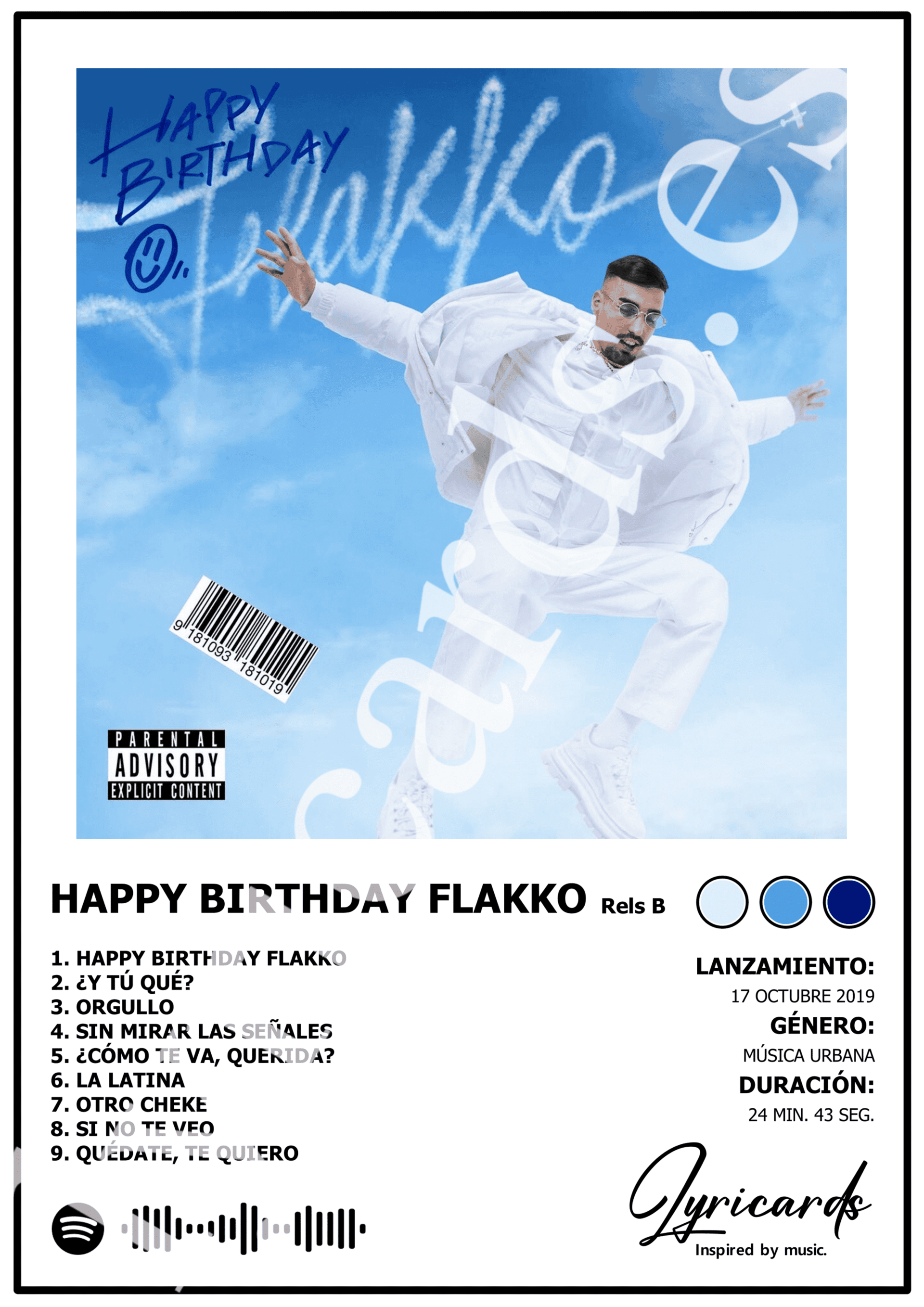 Lámina A4 - Happy Birthday Flakko - Rels B - 2