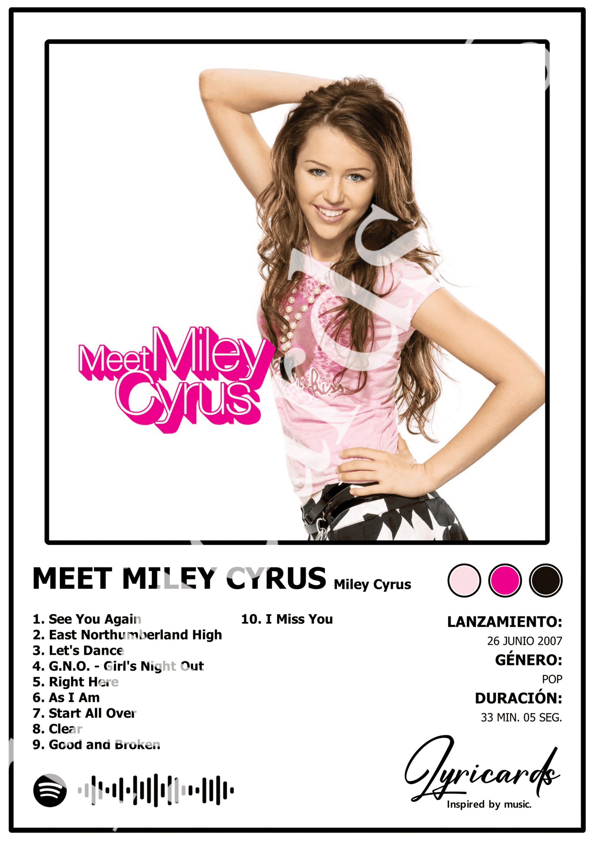 Lámina A4 - Meet Miley Cyrus - Miley Cyrus - 2
