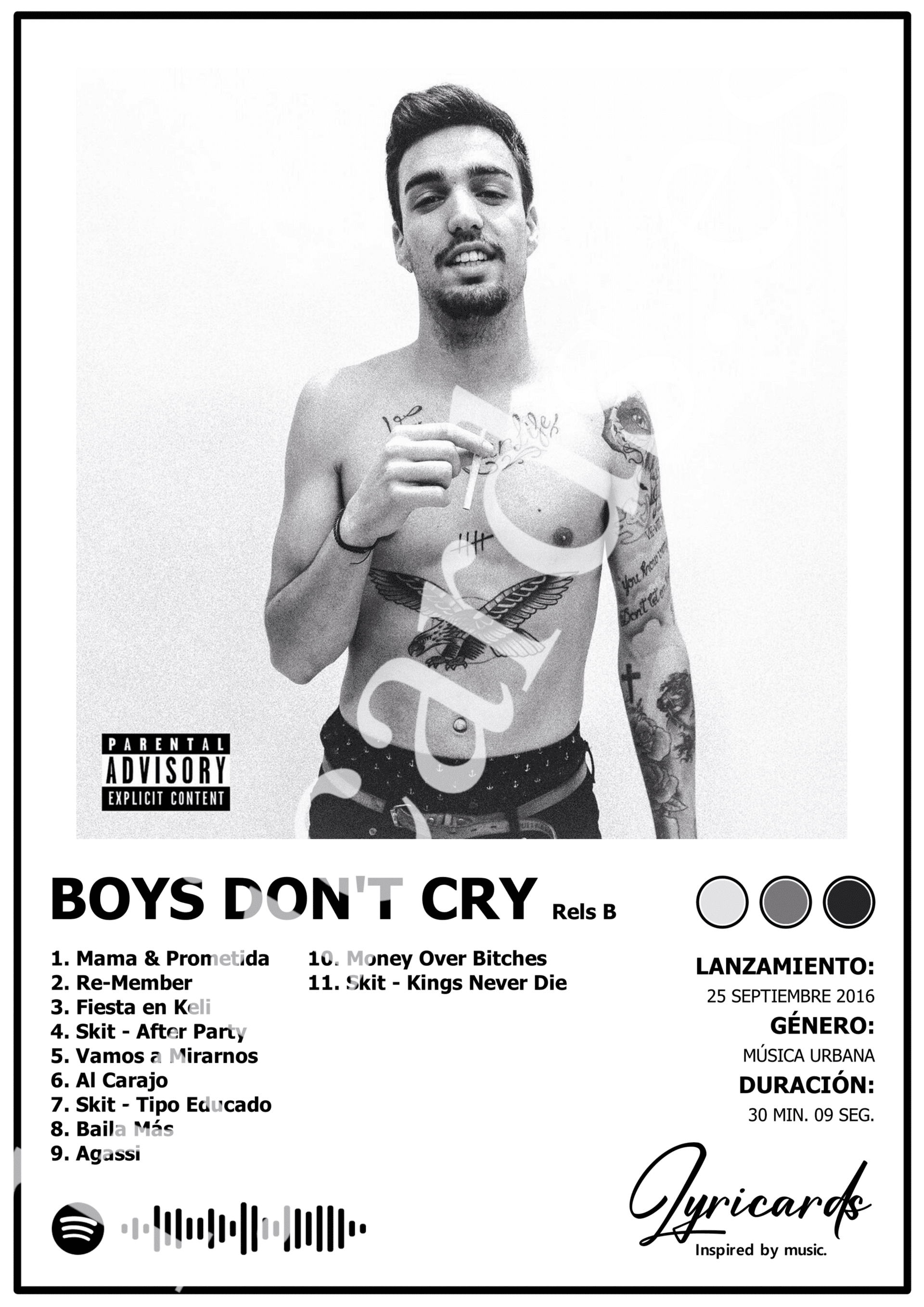 Lámina A4 - Boys Don't Cry - Rels B - 2