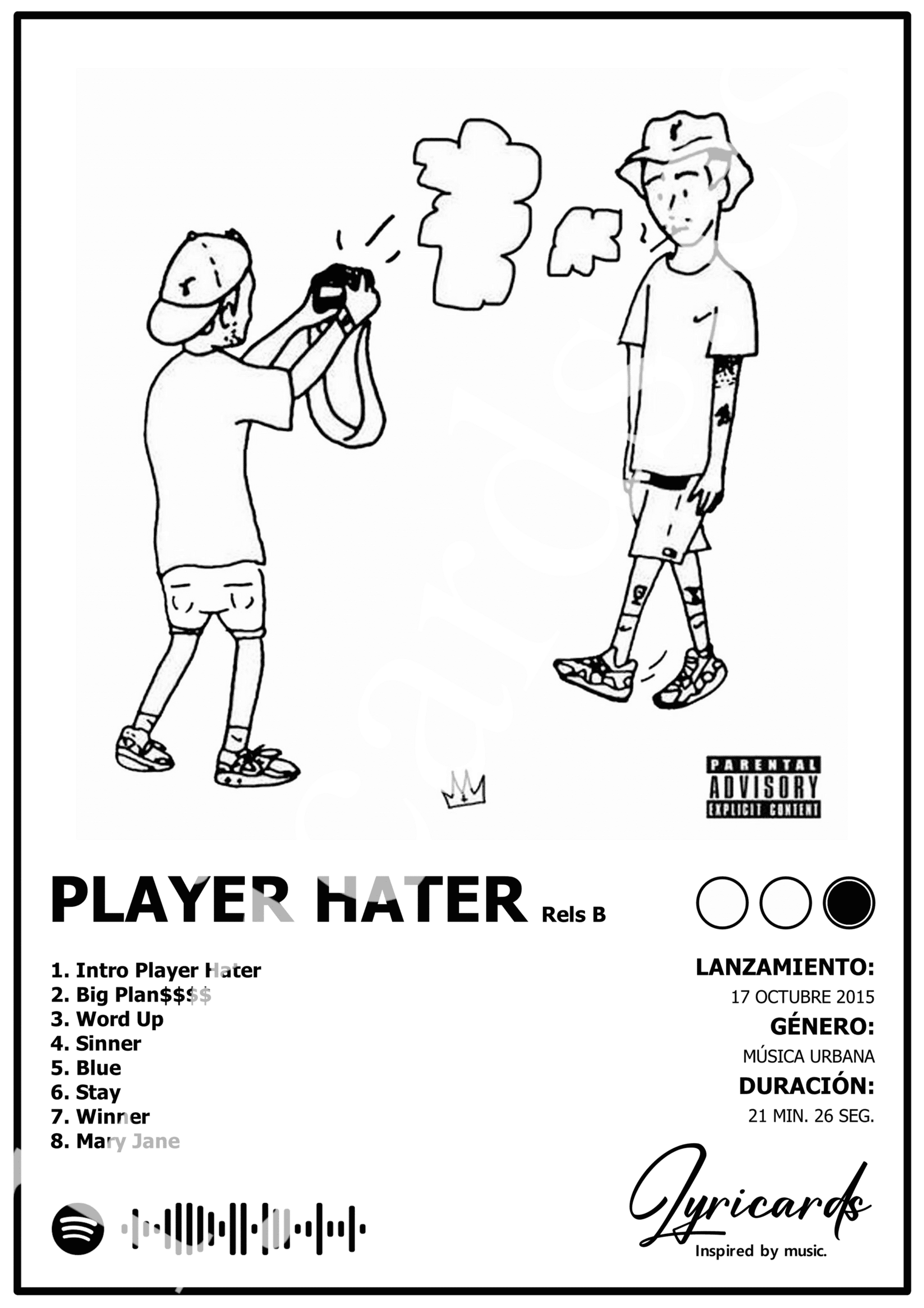 Lámina A4 - Player Hater - Rels B - 2
