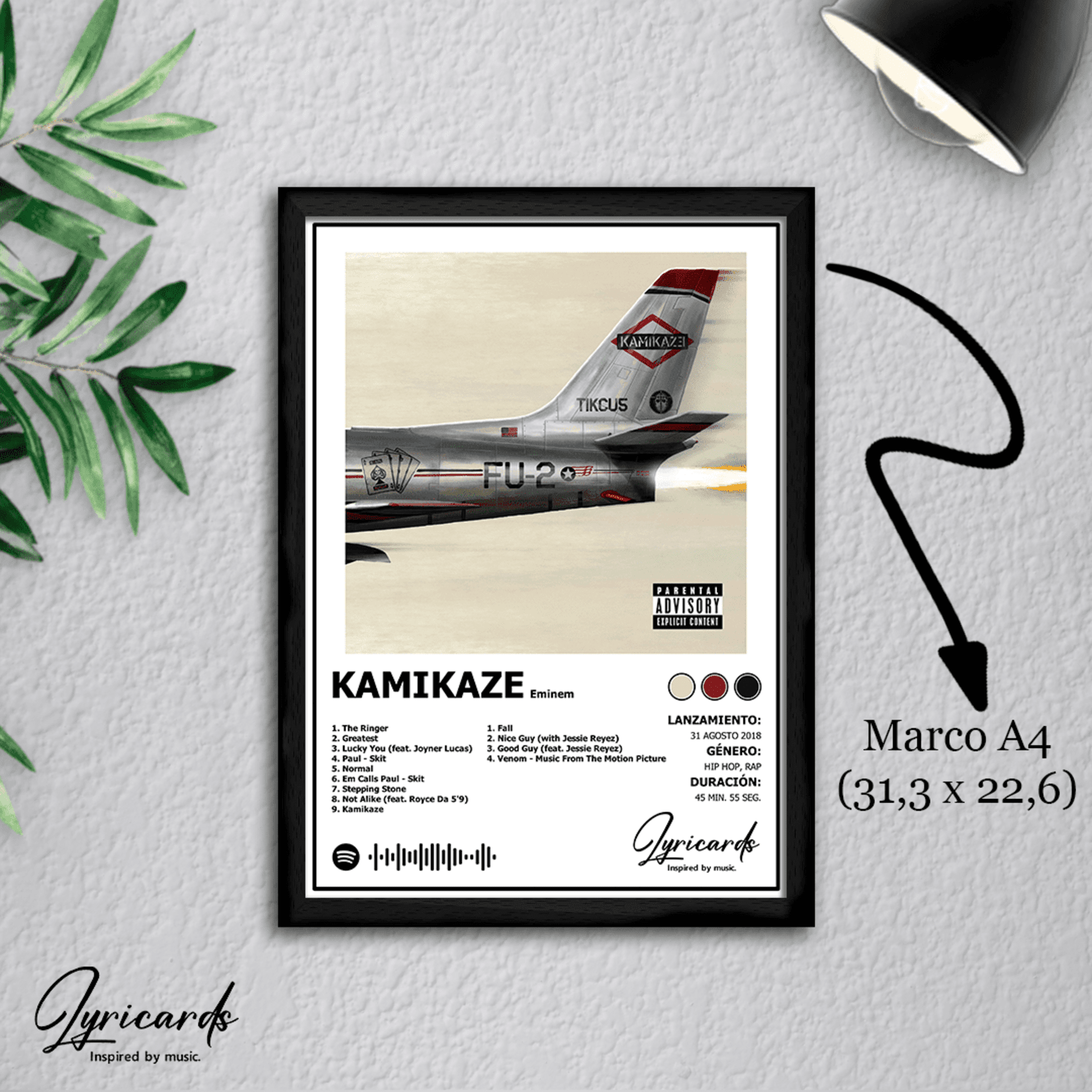 Lámina A4 - Kamikaze - Eminem - 1