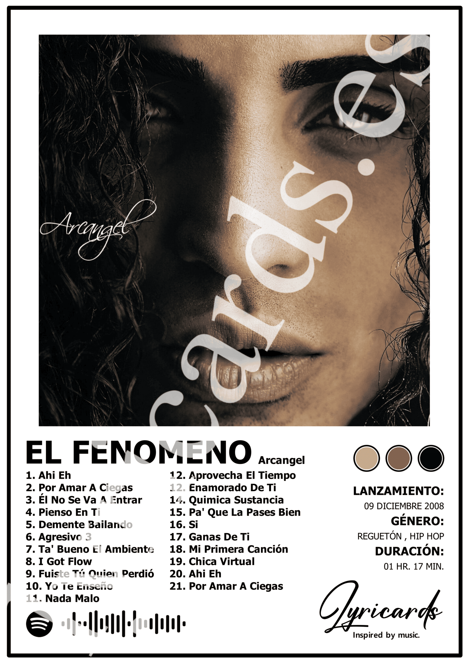 Lámina A4 - El Fenomeno - Arcangel - 2