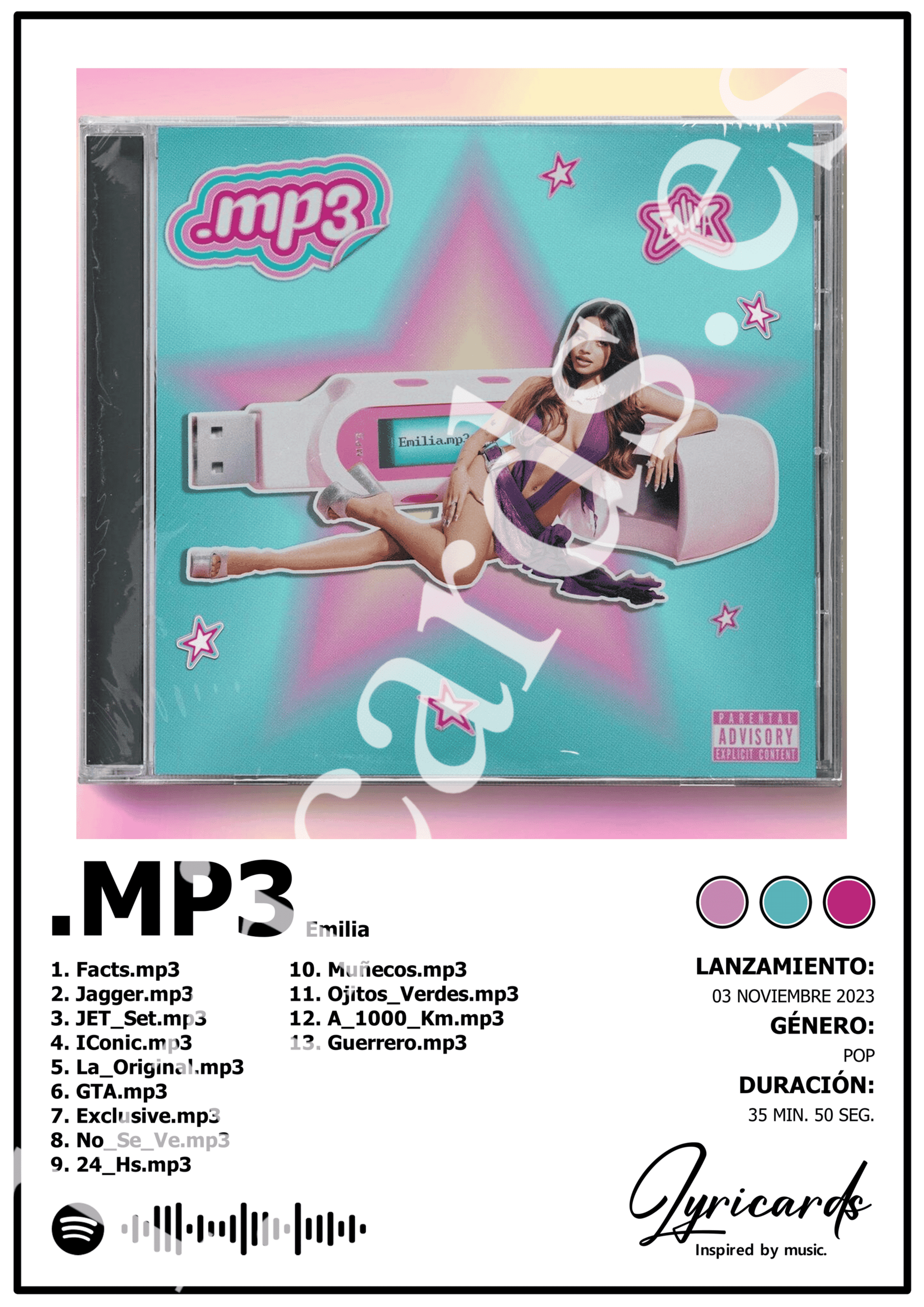 Lámina A4 - MP3 - Emilia - 2