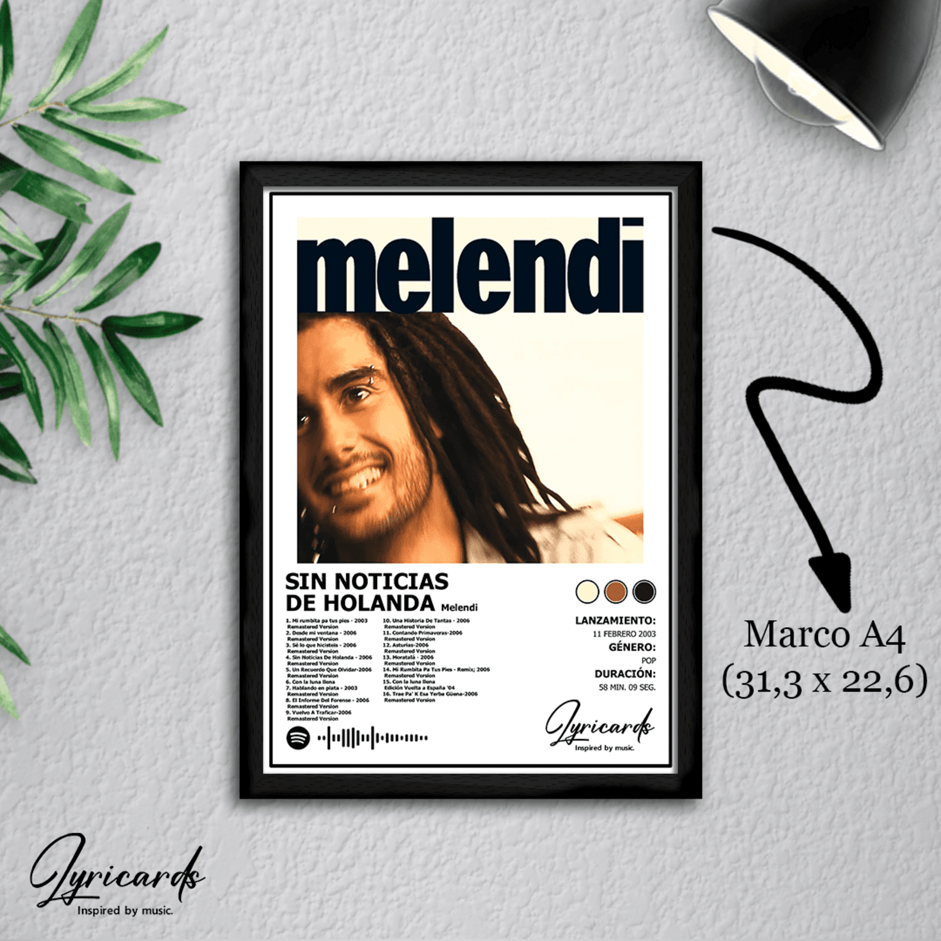 Lámina A4 - Sin Noticias de Holanda - Melendi - 1