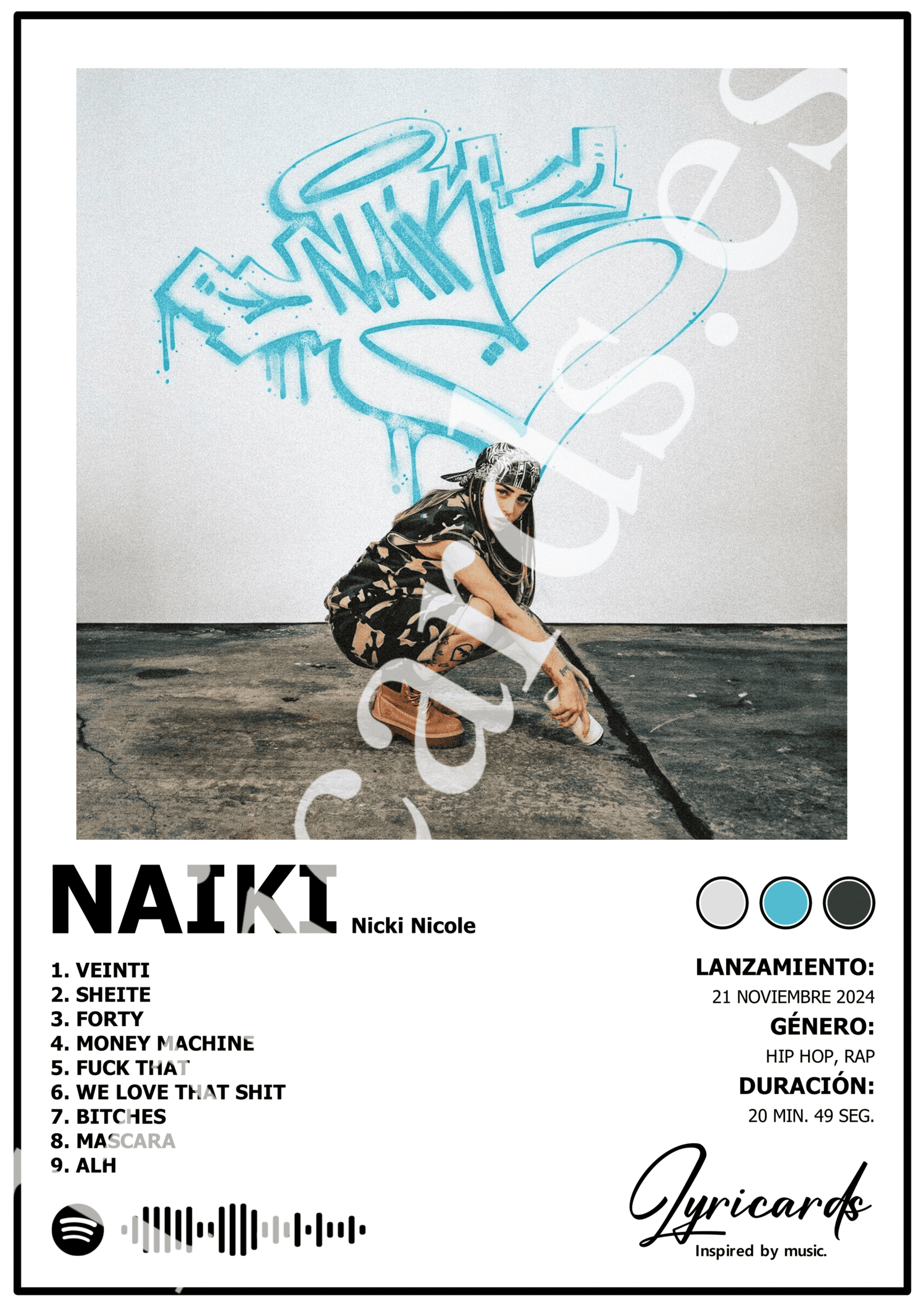 Lámina A4 - Naiki - Nicki Nicole - 2