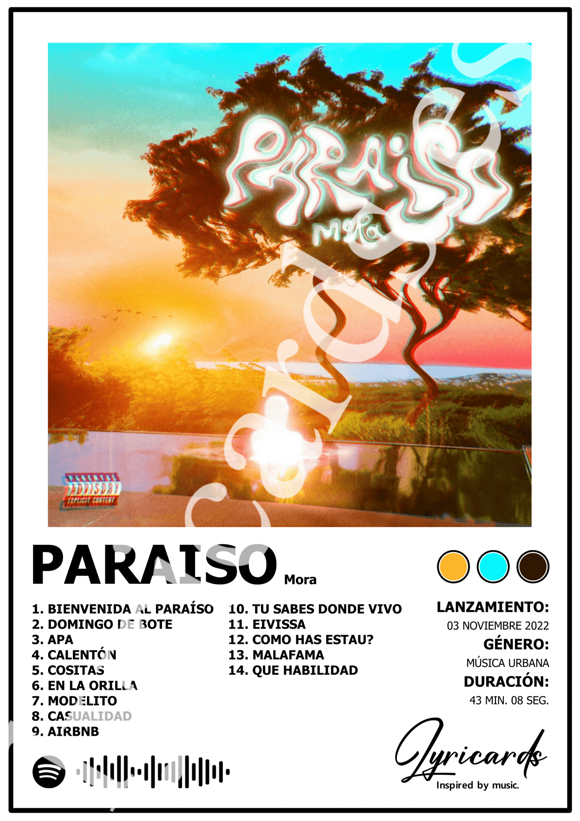 Lámina A4 - Paraíso - Mora - 2
