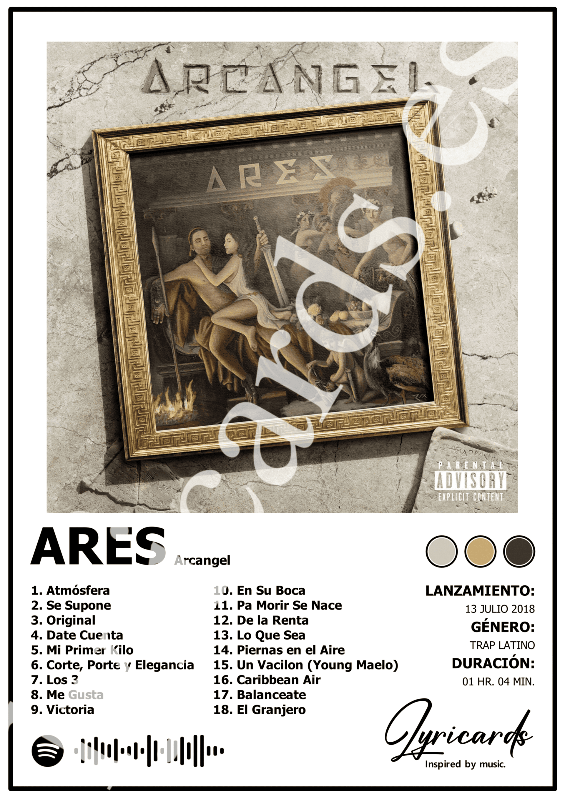 Lámina A4 - Ares - Arcangel - 2