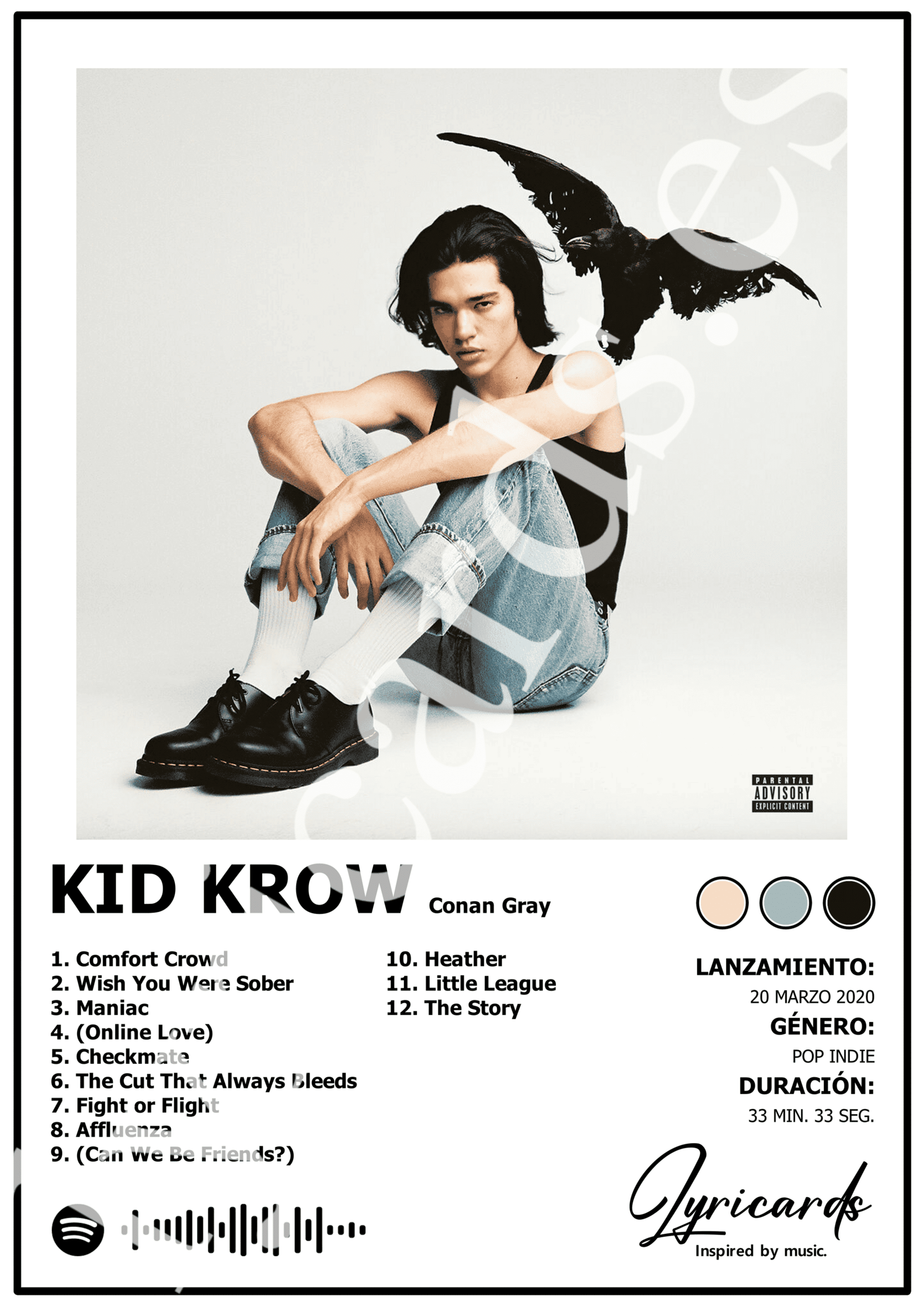 Lámina A4 - Kid Krow - Conan Gray - 2