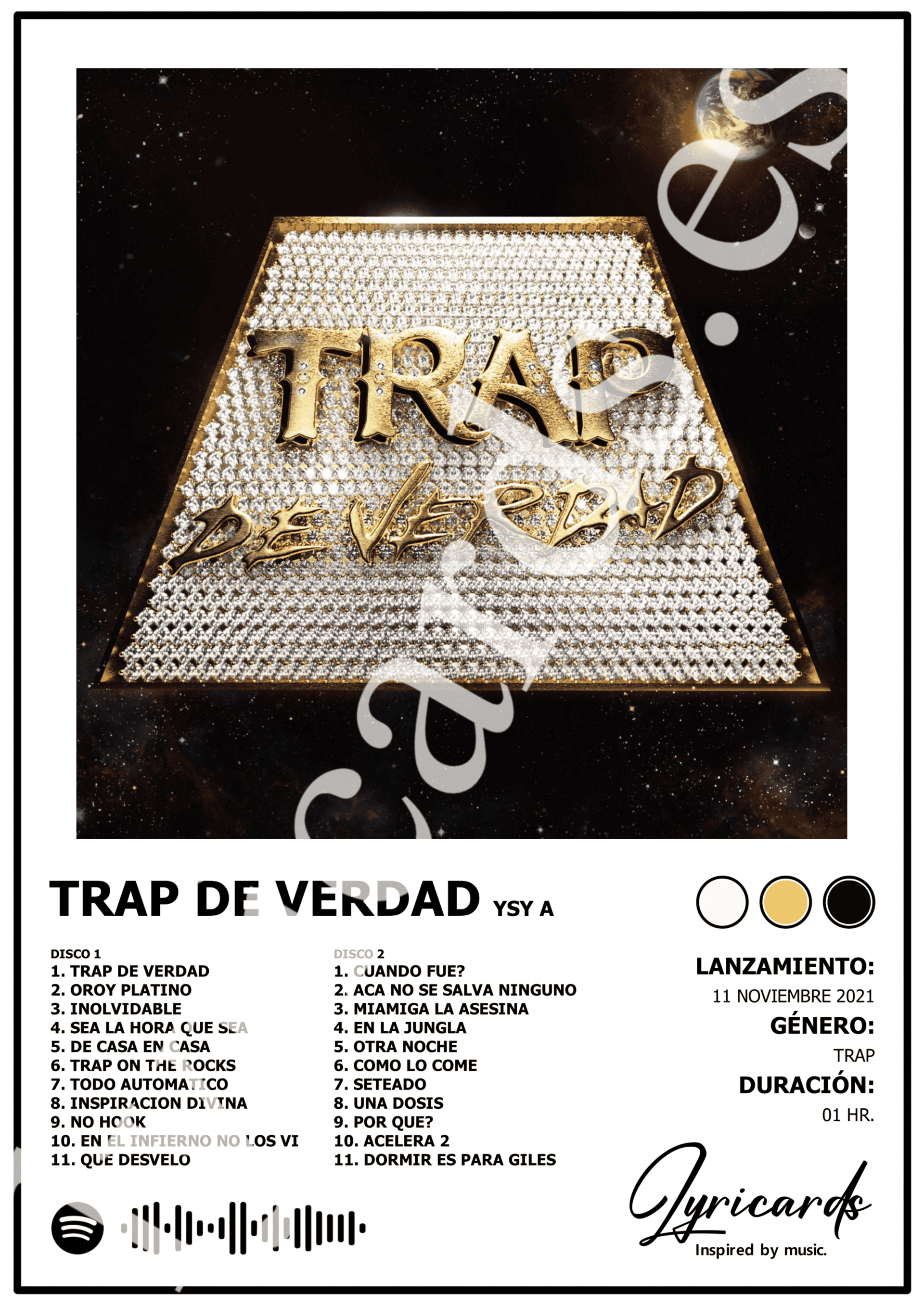 Lámina A4 - Trap de Verdad - YSY A - 2