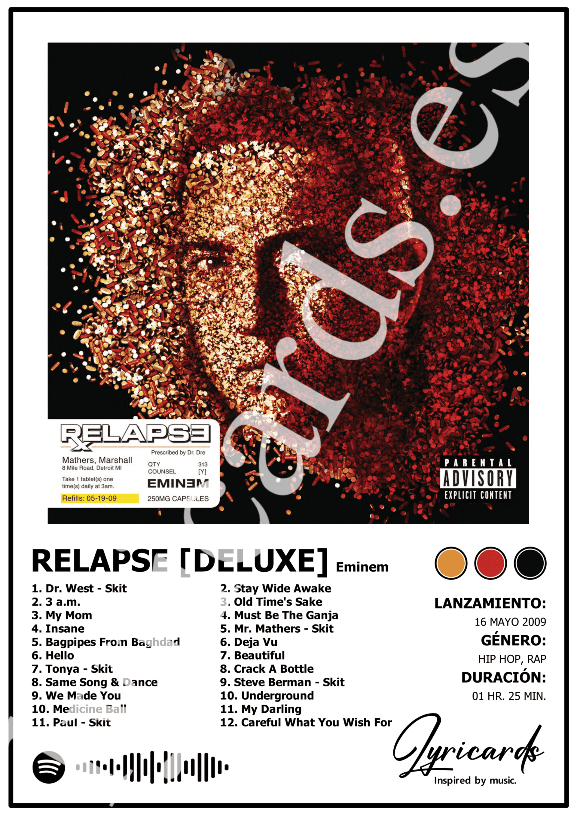 Lámina A4 - Relapse [Deluxe] - Eminem - 2