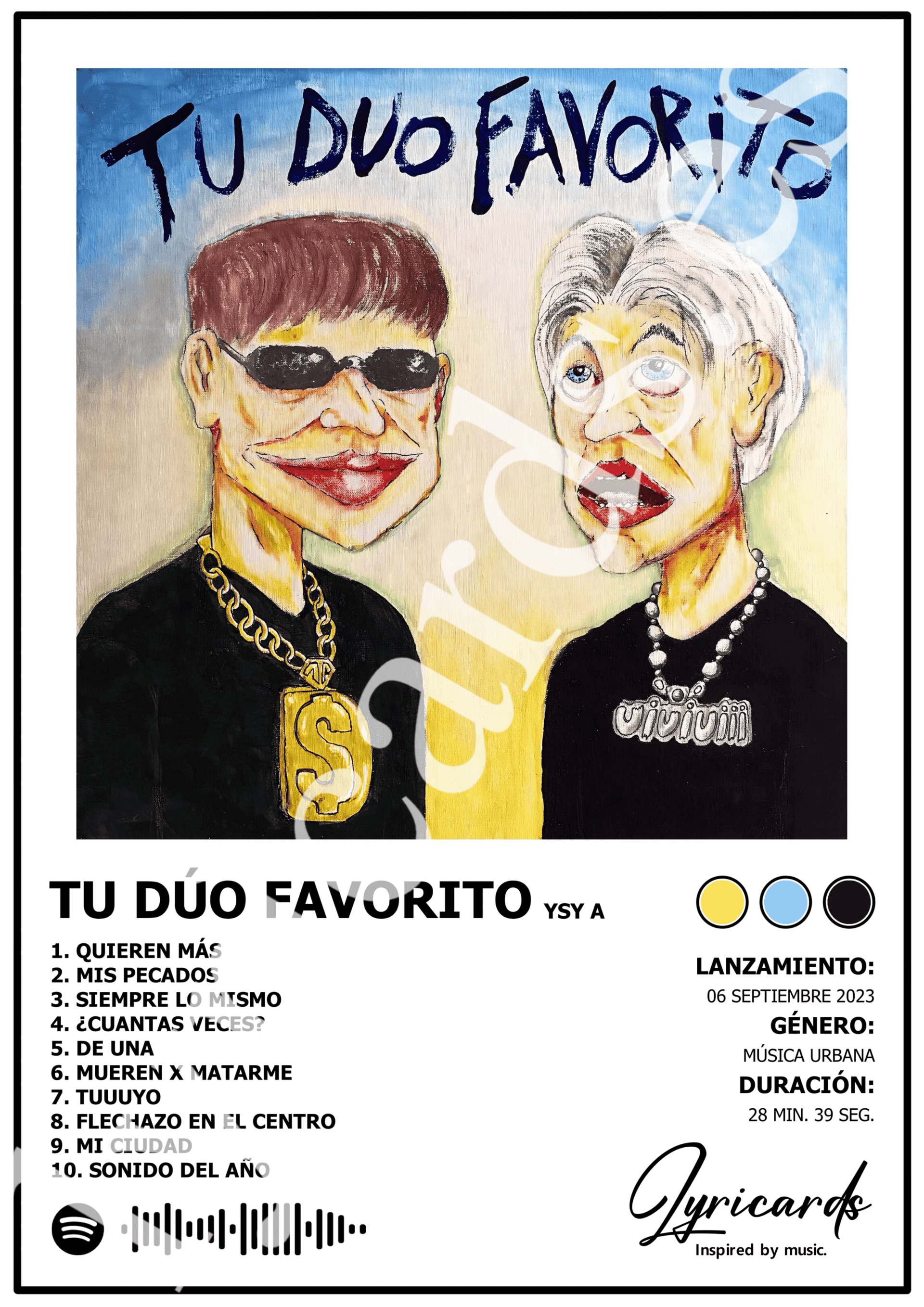 Lámina A4 - Tu Dúo Favorito - YSY A - 2