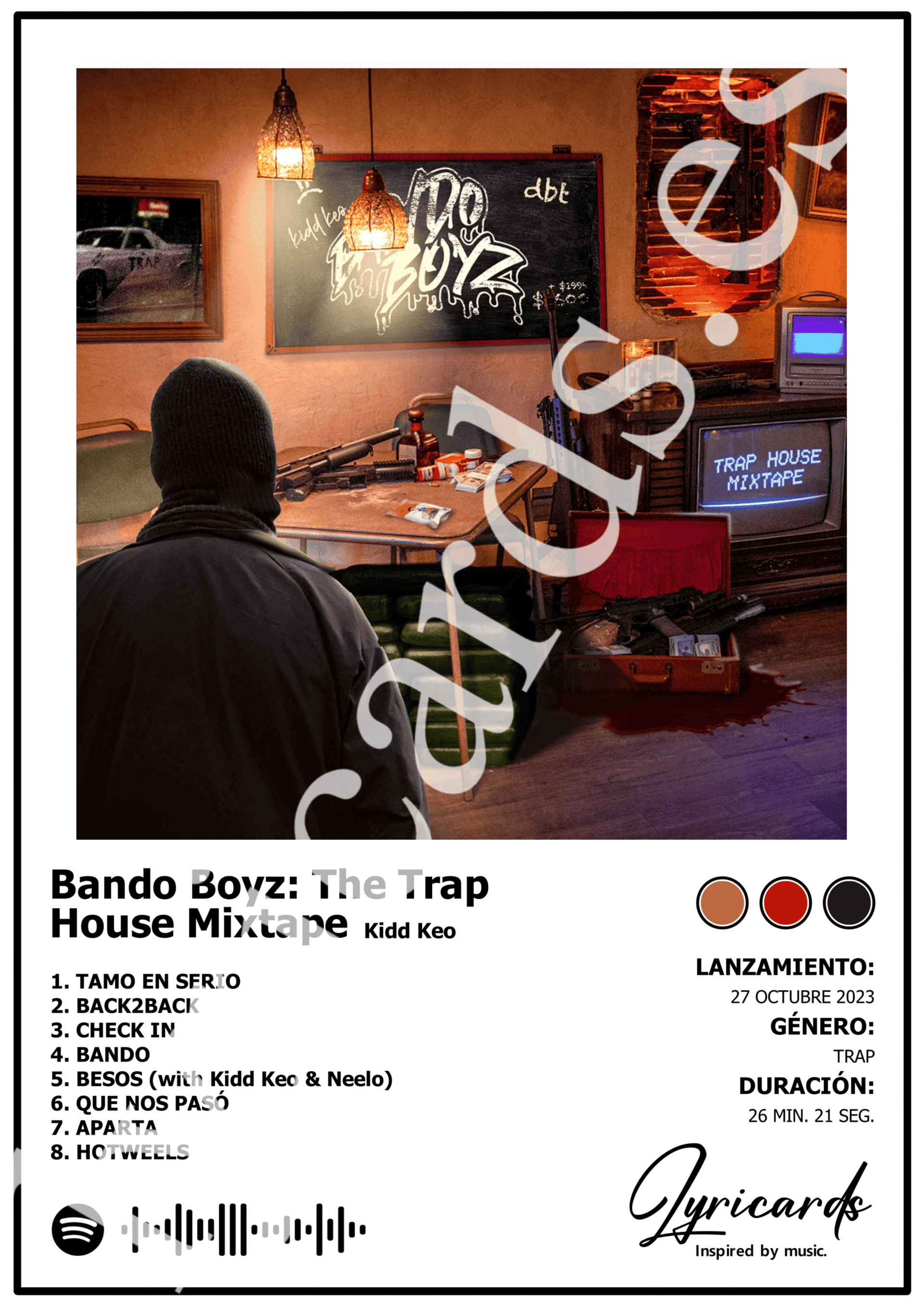 Lámina A4 - Bando Boyz The Trap House Mixtape - Kidd Keo - 2