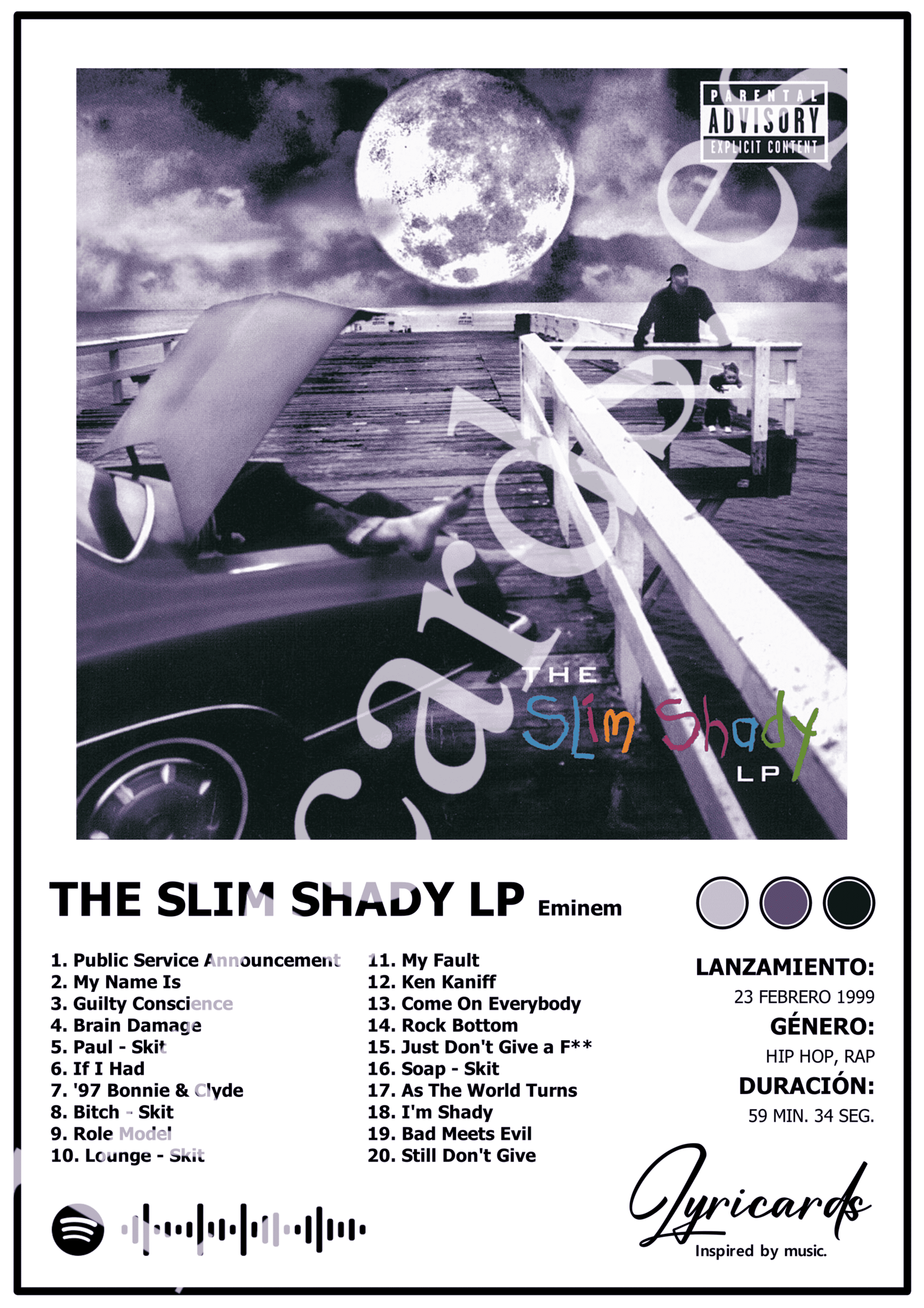 Lámina A4 - The Slim Shady LP - Eminem - 2