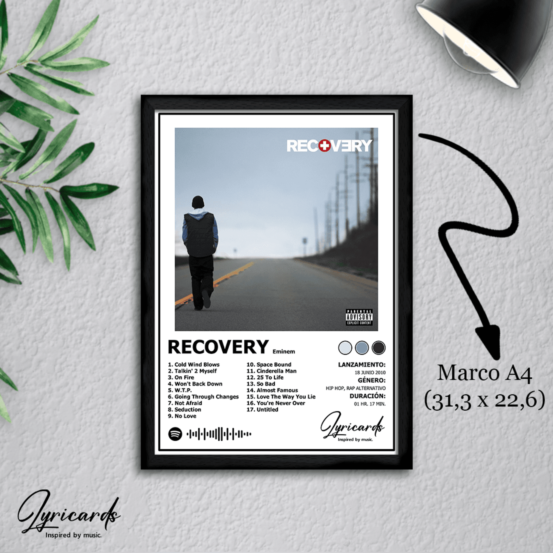 Lámina A4 - Recovery - Eminem - 1