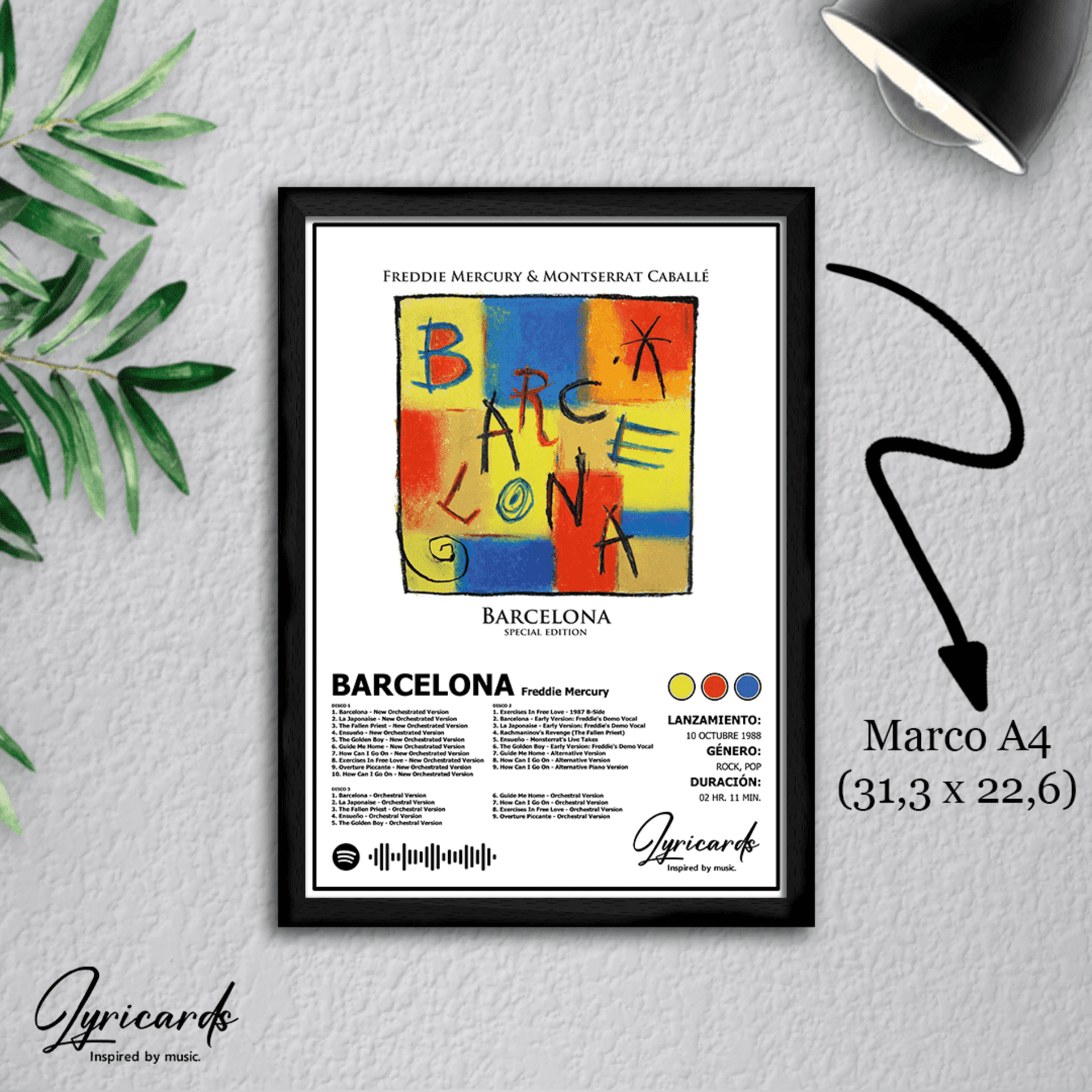 Lámina A4 - Barcelona - Freddie Mercury - 1