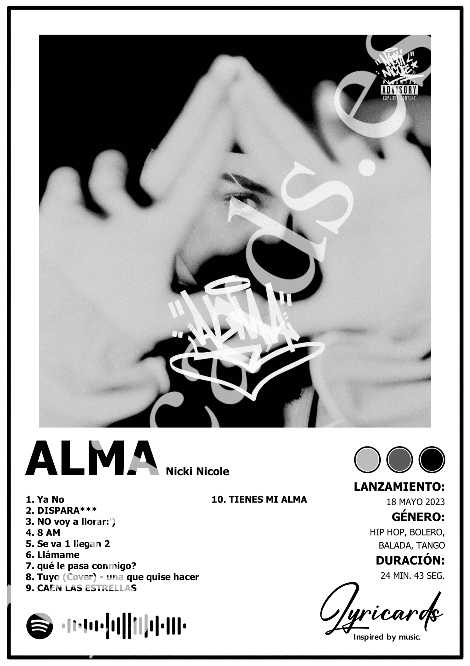 Lámina A4 - Alma - Nicki Nicole - 2