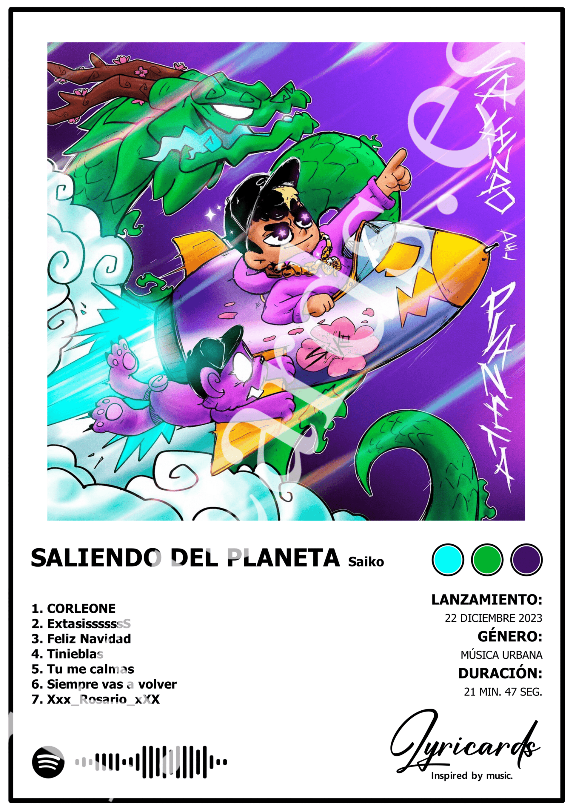 Lámina A4 - Saliendo del Planeta - Saiko - 2
