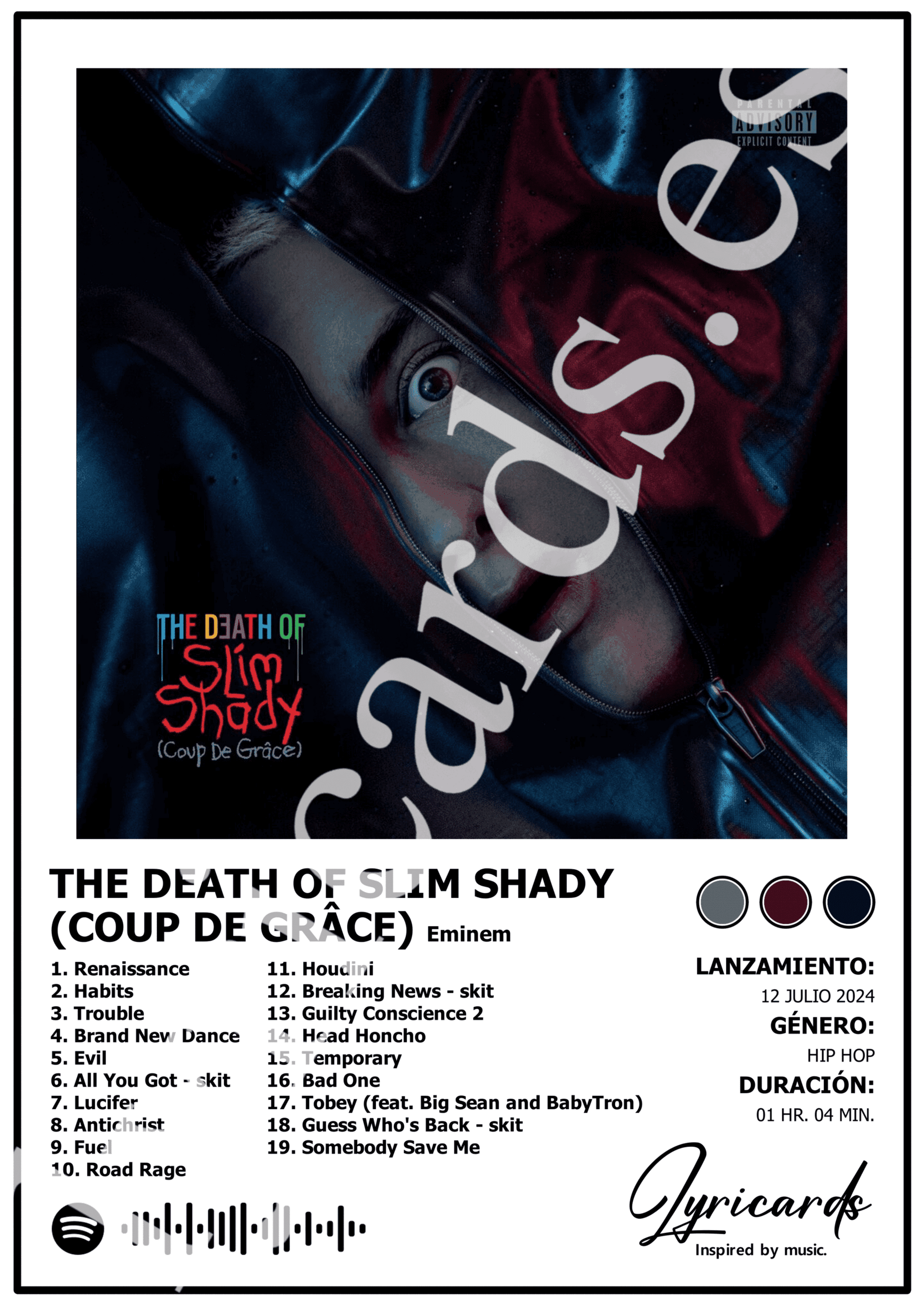 Lámina A4 - The Death of Slim Shady (Coup de Grâce) - Eminem - 2
