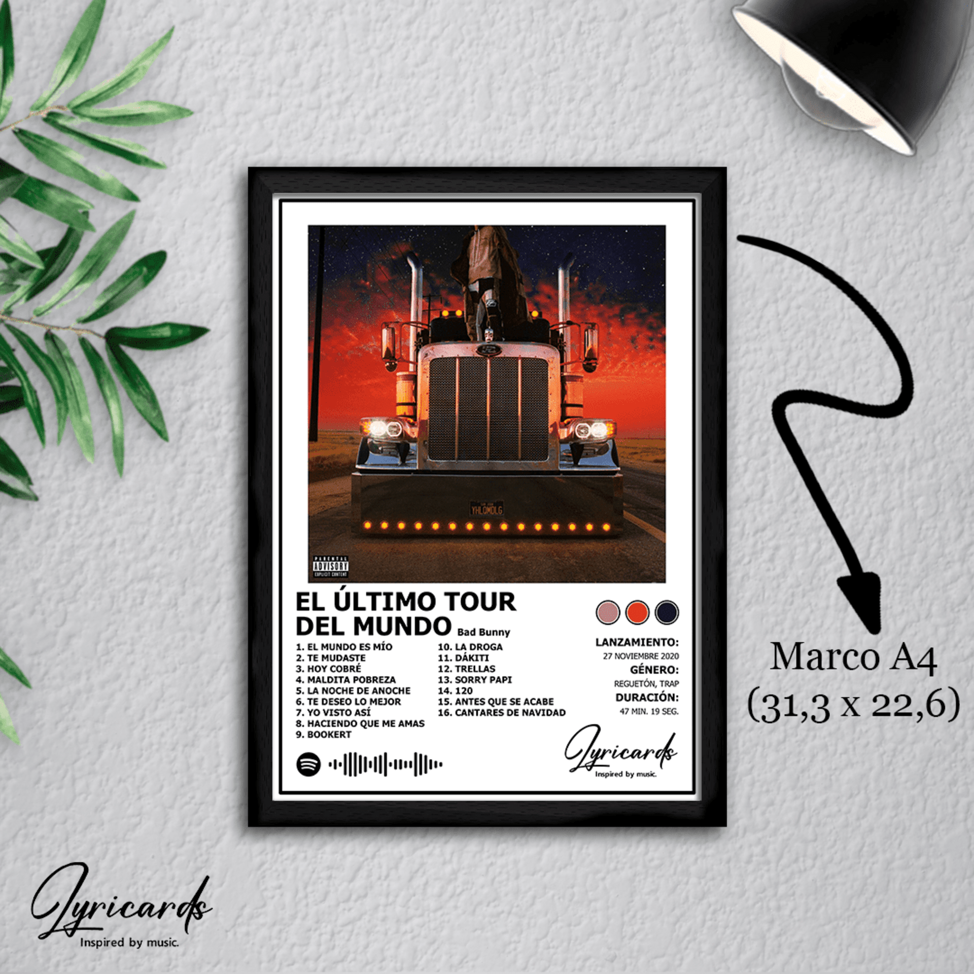 Lámina A4 - El Último Tour del Mundo - Bad Bunny - 1