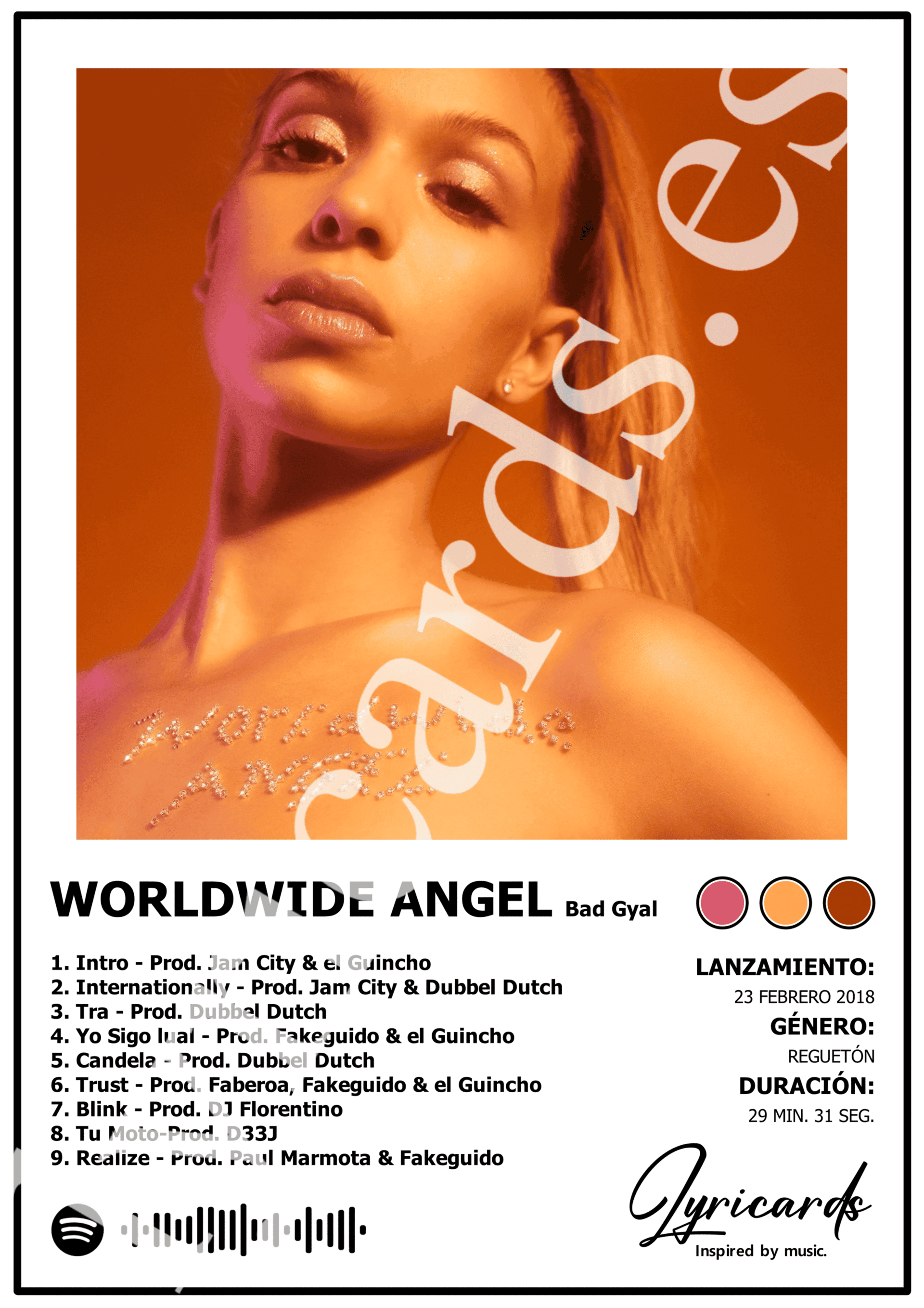 Lámina A4 - Worldwide Angel - Bad Gyal - 2