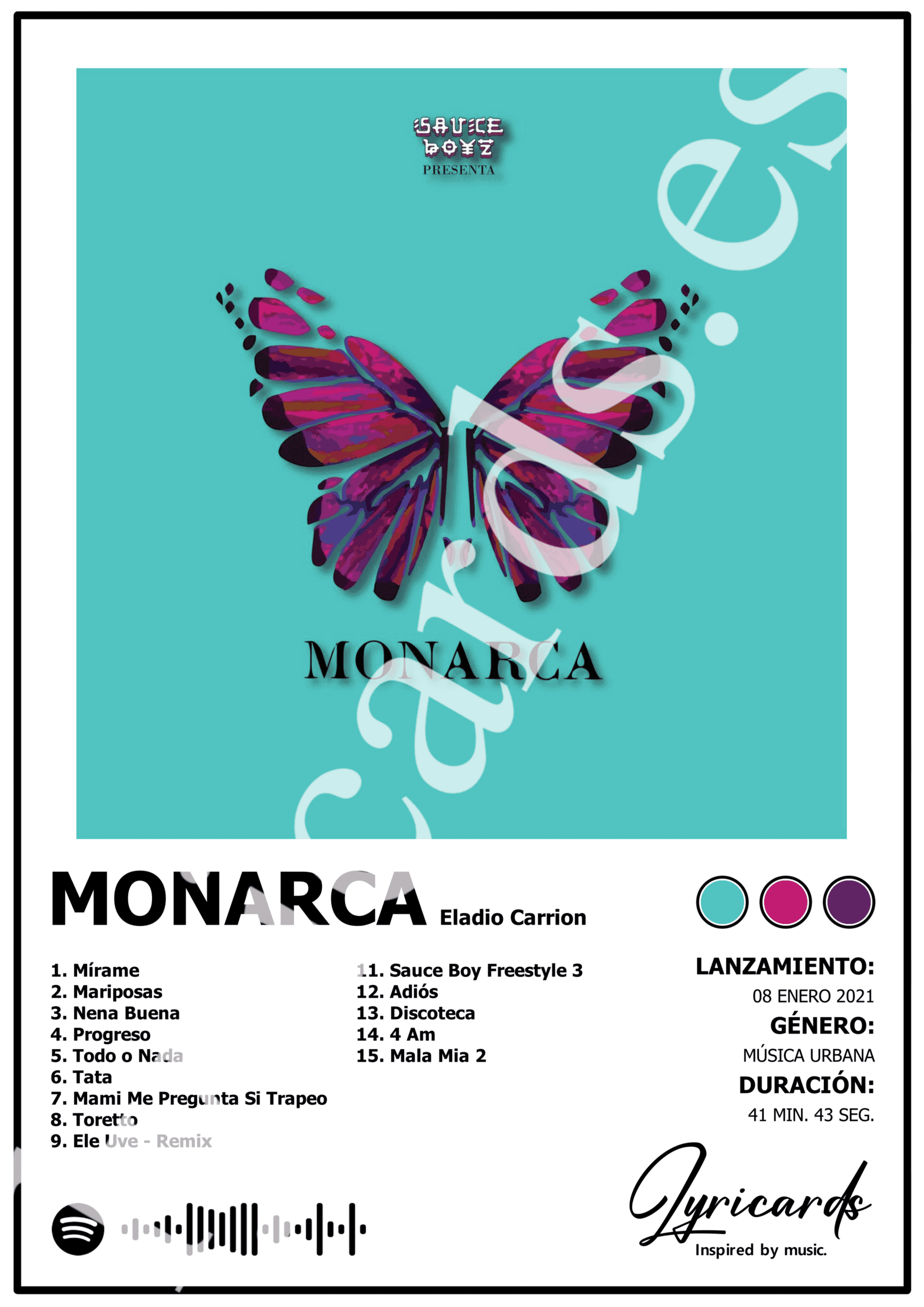 Lámina A4 - Monarca - Eladio Carrión - 2