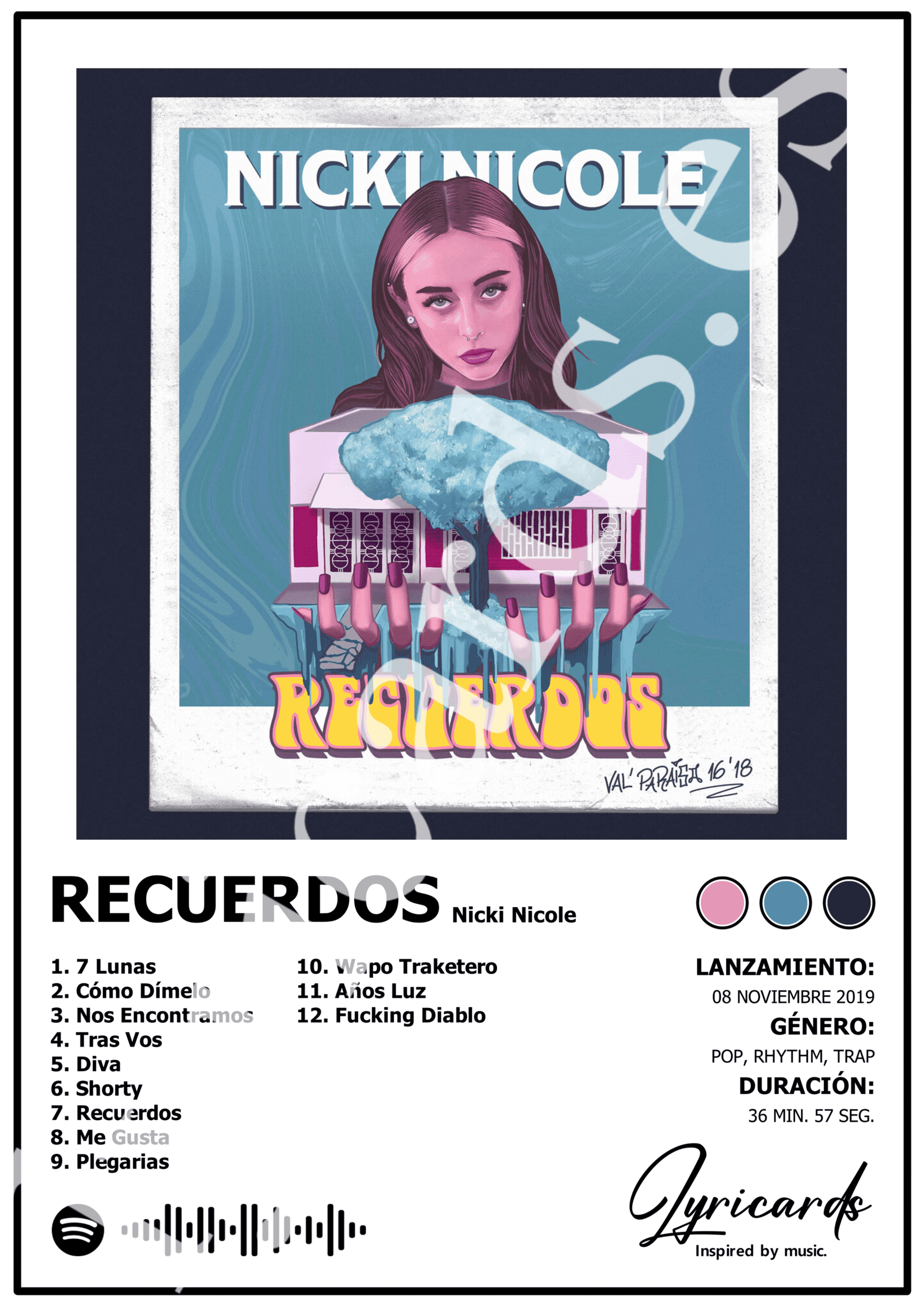 Lámina A4 - Recuerdos - Nicki Nicole - 2