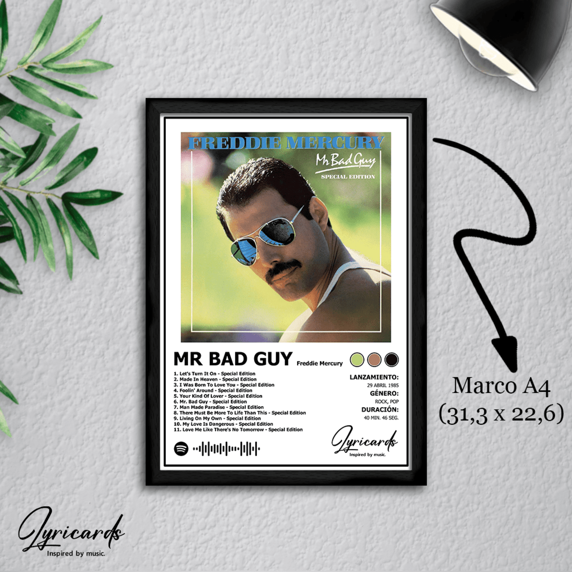 Lámina A4 - Mr. Bad Guy - Freddie Mercury - 1