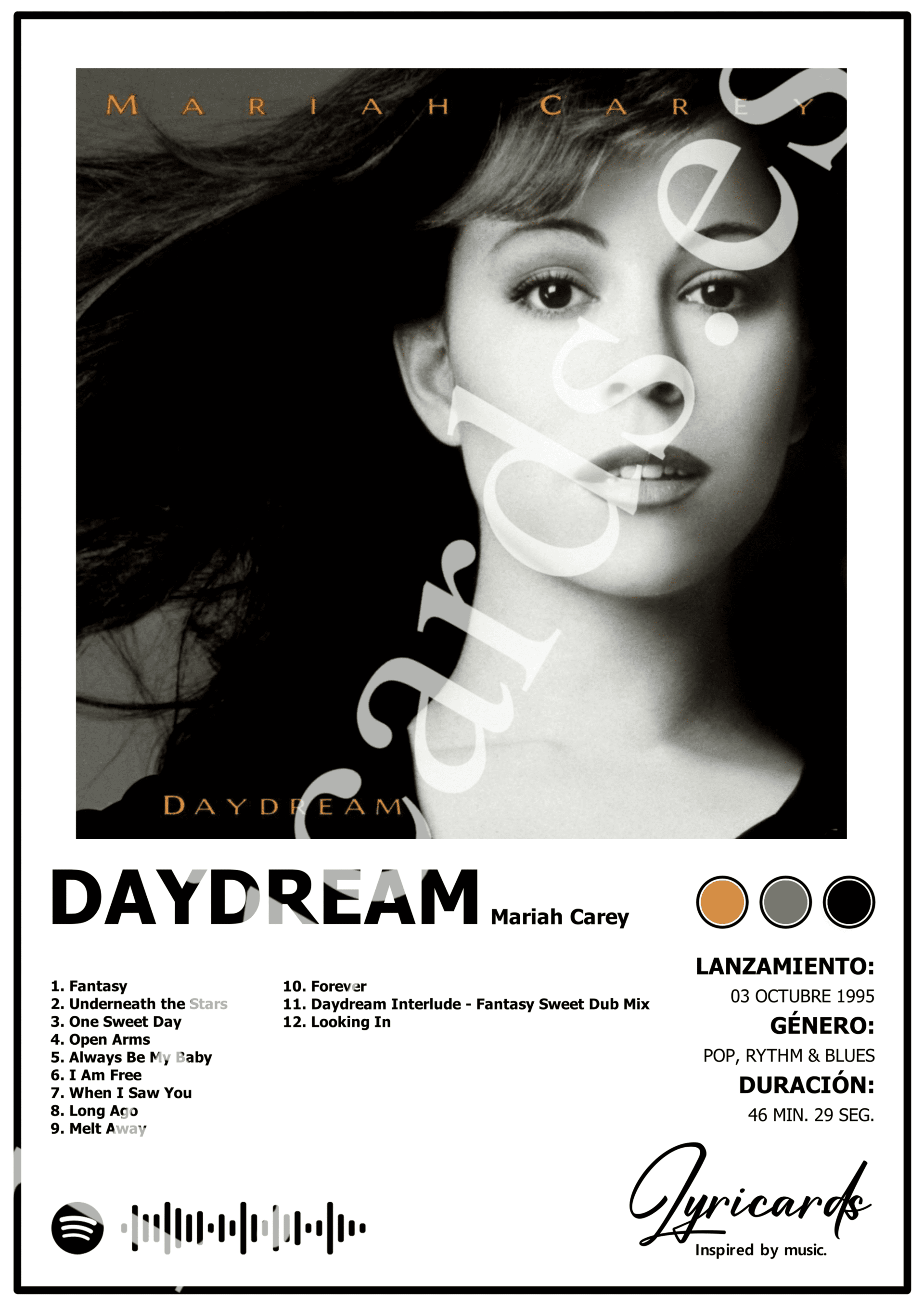 Lámina A4 - Daydream - Mariah Carey - 2