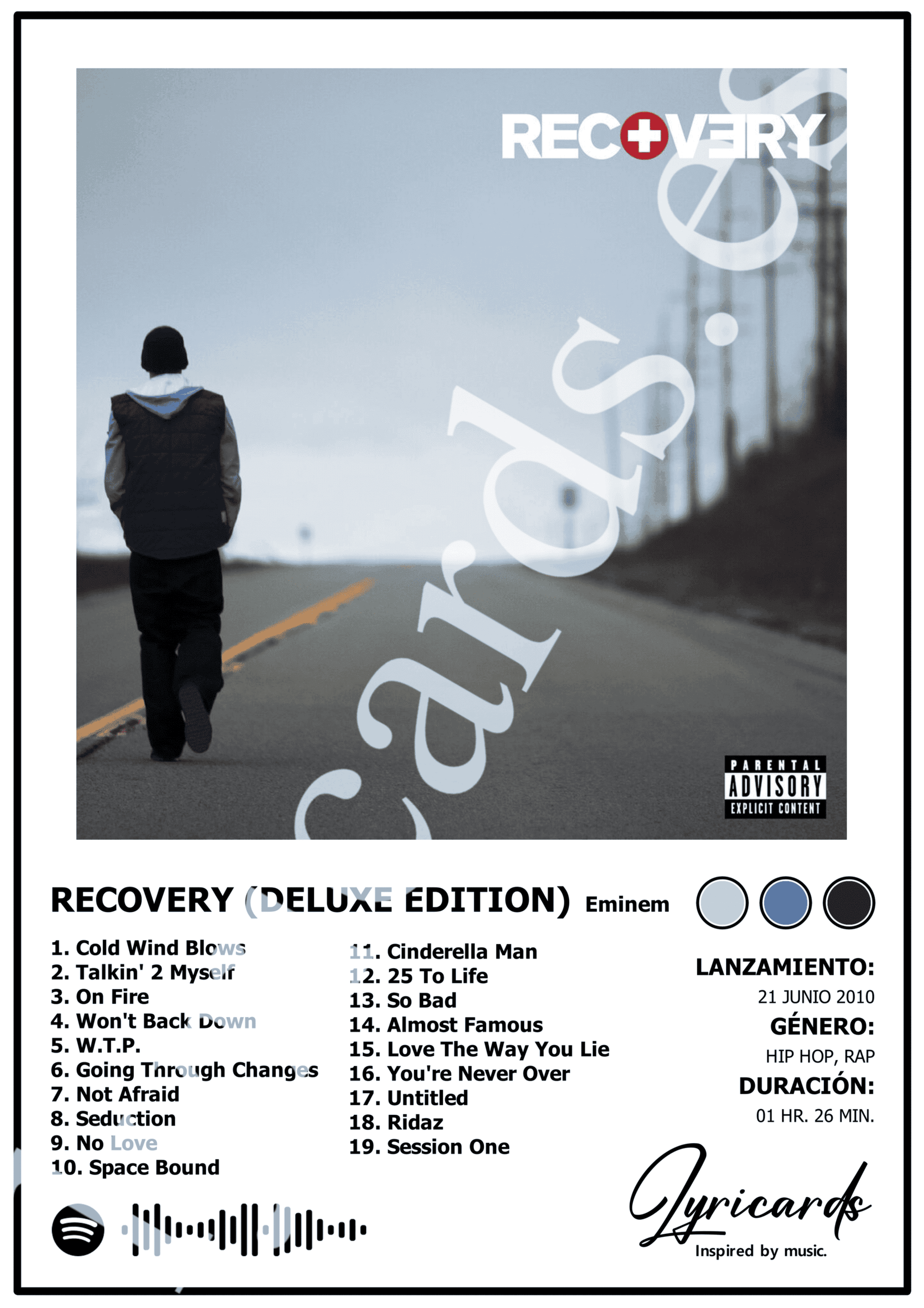 Lámina A4 - Recovery Deluxe - Eminem - 2